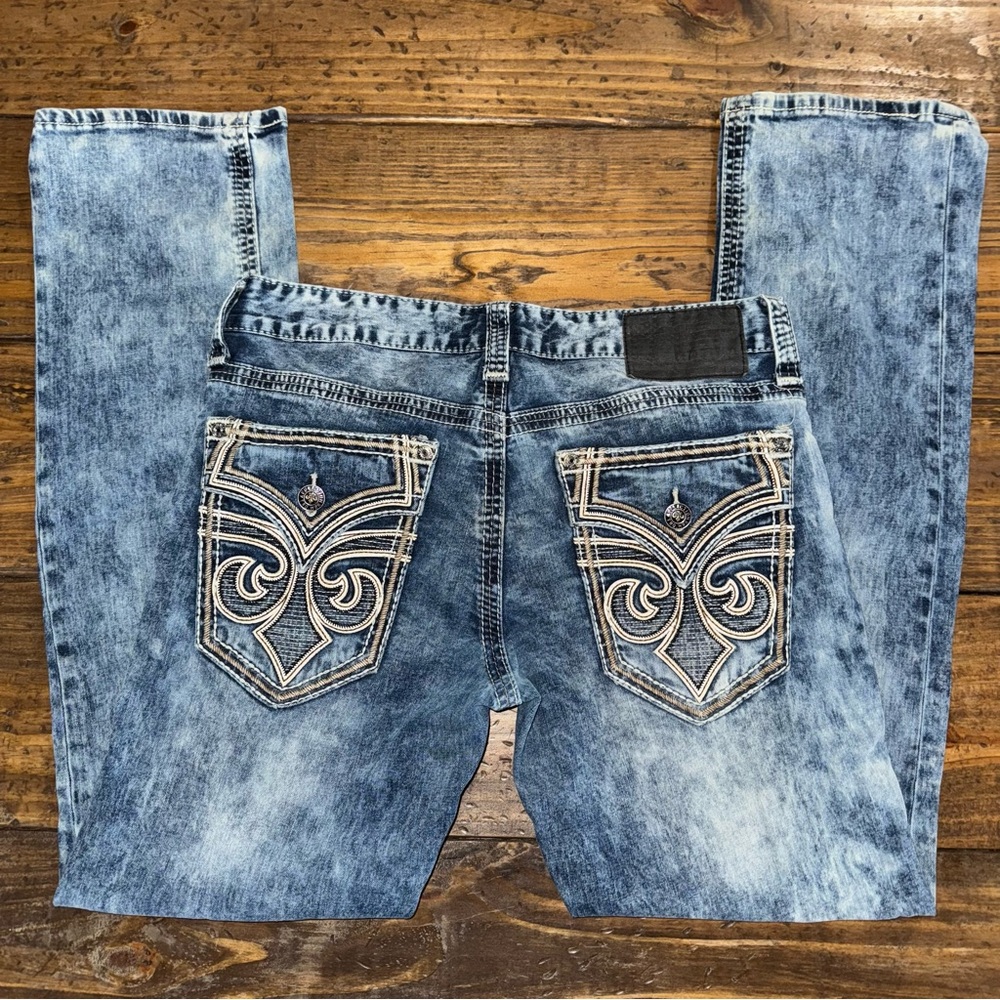 Y2K Affliction Straight Leg Jeans 32 x 32 Great Condition No Flaws